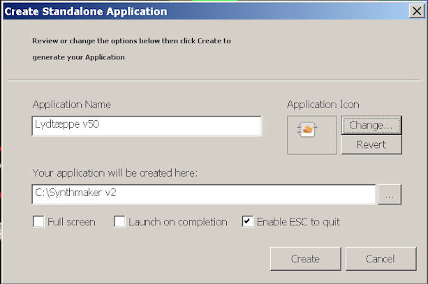 Create Standalone Menu