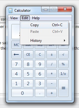 edit copy calc value